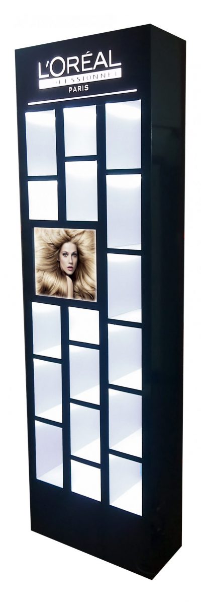 L’Oreal – Exhibidor de pared Grid